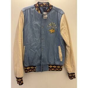 Disney The Lion King Denim Bomber Jacket - Size Medium - Brand New With Tags